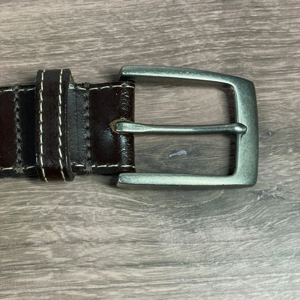 Timberland Mens Brown Leather Belt Size 42